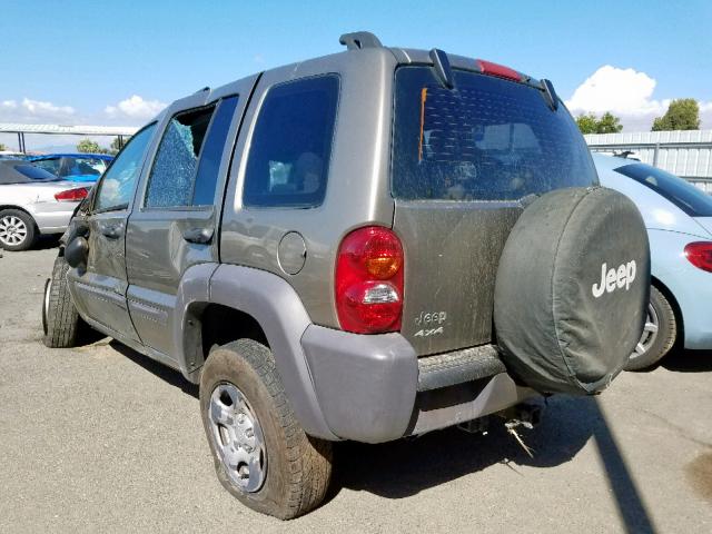 1J4GL48K43W669449 - 2003 JEEP LIBERTY SP GOLD photo 3