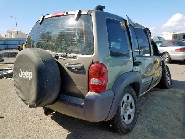 1J4GL48K43W669449 - 2003 JEEP LIBERTY SP GOLD photo 4