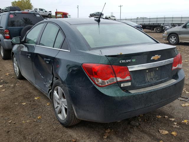 1G1P75SZ4E7254305 - 2014 CHEVROLET CRUZE GREEN photo 3