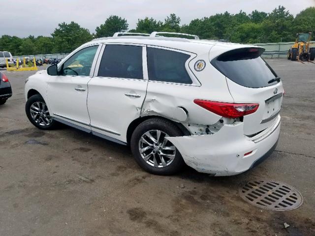 5N1AL0MM4DC320236 - 2013 INFINITI JX35 WHITE photo 3