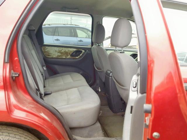 1FMYU93185KB23388 - 2005 FORD ESCAPE XLT RED photo 6