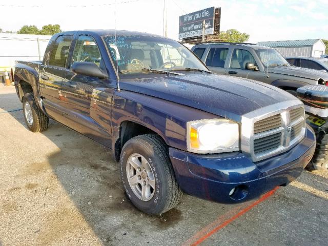 1D7HE48N86S600473 - 2006 DODGE DAKOTA QUA BLUE photo 1