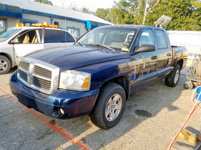 1D7HE48N86S600473 - 2006 DODGE DAKOTA QUA BLUE photo 2