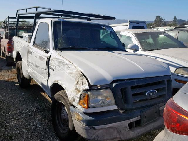 1FTYR10D55PA13083 - 2005 FORD RANGER WHITE photo 1