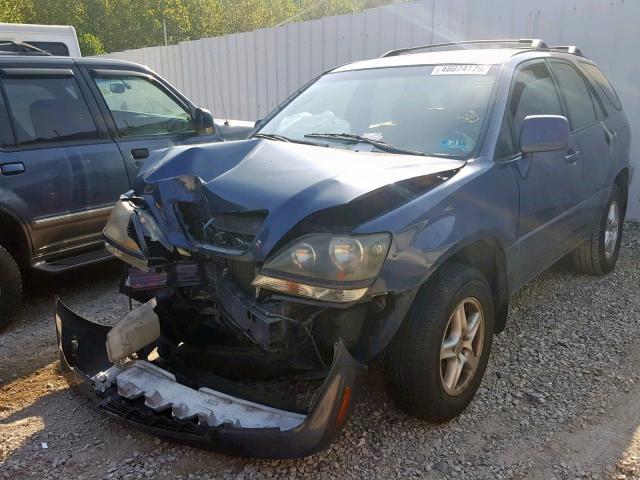 JT6HF10U5Y0121247 - 2000 LEXUS RX 300 BLUE photo 2