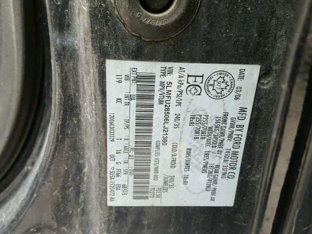 5LMFU28506LJ21380 - 2006 LINCOLN NAVIGATOR 黑色 照片 10