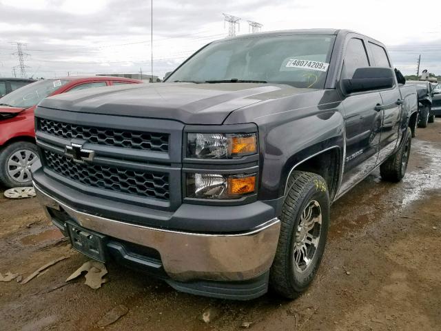 3GCPCPEH4EG525661 - 2014 CHEVROLET SILVERADO GRAY photo 2