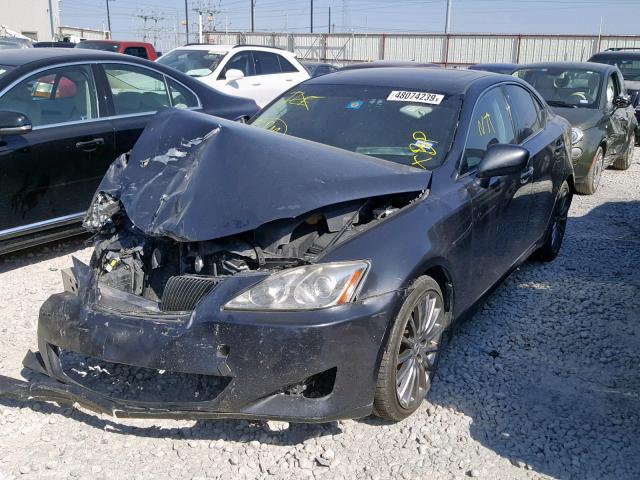 JTHBK262985054031 - 2008 LEXUS IS 250 BLACK photo 2