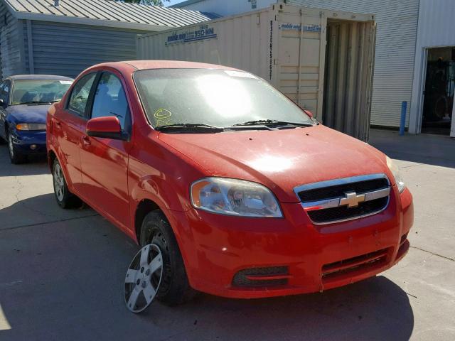 KL1TD5DE9AB089147 - 2010 CHEVROLET AVEO LS RED photo 1