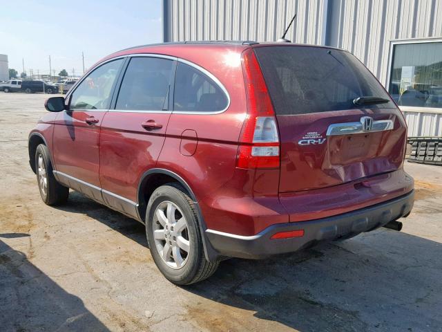 JHLRE38768C054928 - 2008 HONDA CR-V EXL RED photo 3