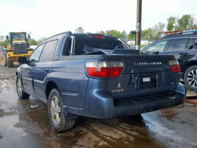 4S4BT62C357102655 - 2005 SUBARU BAJA SPORT BLUE photo 3