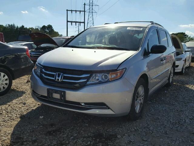 5FNRL5H20EB116762 - 2014 HONDA ODYSSEY LX SILVER photo 2