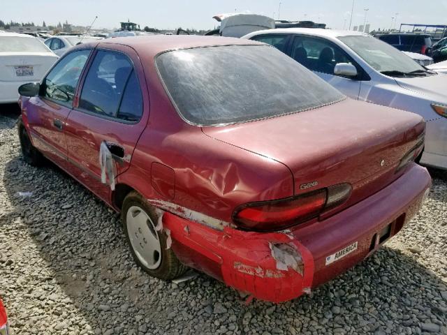 1Y1SK5264VZ421493 - 1997 GEO PRIZM RED photo 3