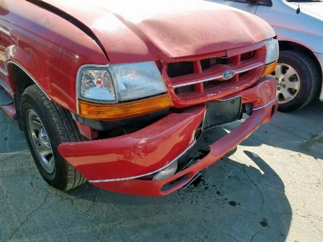 1FTYR14V6XPB07785 - 1999 FORD RANGER SUP RED photo 9