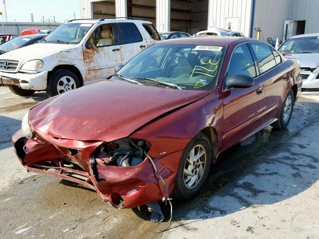 1G2NF52E13C203710 - 2003 PONTIAC GRAND AM S MAROON photo 2