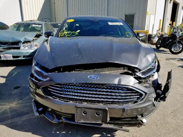 3FA6P0SU6HR129934 - 2017 FORD FUSION TIT GRAY photo 9