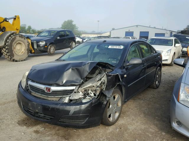 1G8ZS57N78F127606 - 2008 SATURN AURA XE BLACK photo 2