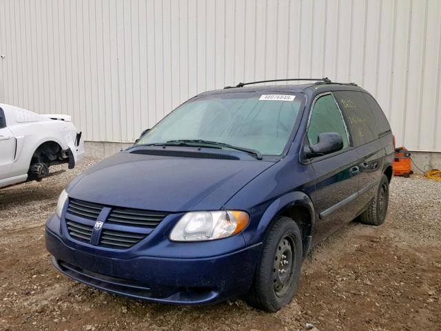 1D4GP25R85B295019 - 2005 DODGE CARAVAN SE BLUE photo 2