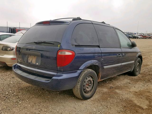 1D4GP25R85B295019 - 2005 DODGE CARAVAN SE BLUE photo 4