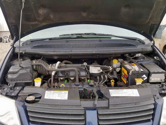 1D4GP25R85B295019 - 2005 DODGE CARAVAN SE BLUE photo 7