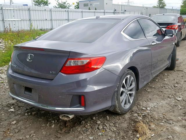 1HGCT2B81EA800389 - 2014 HONDA ACCORD EXL GRAY photo 4