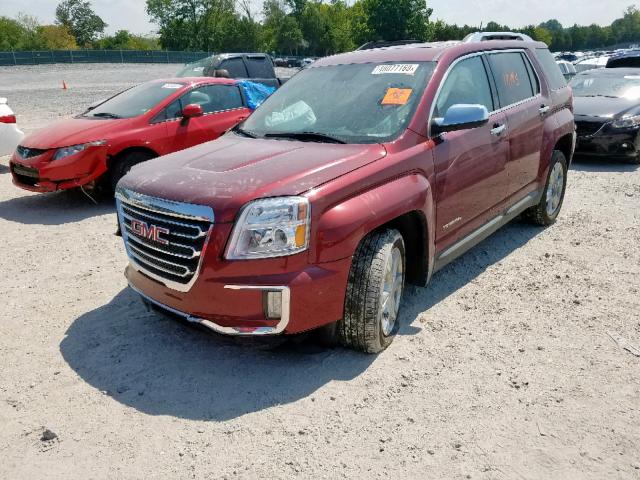 2GKFLUE32H6219593 - 2017 GMC TERRAIN SL MAROON photo 2