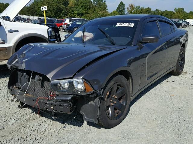 2C3CDXAT4DH547863 - 2013 DODGE CHARGER PO CHARCOAL photo 2