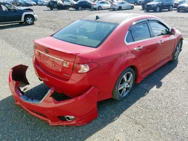 JH4CU2E88CC013673 - 2012 ACURA TSX SE RED photo 4