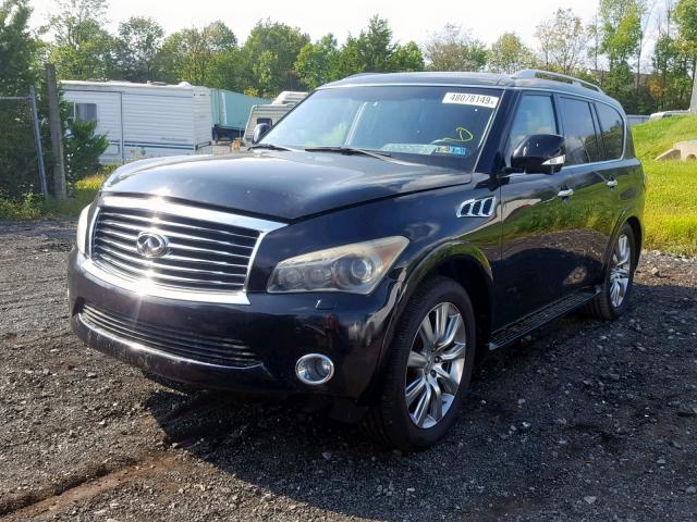 JN8AZ2NE1B9000392 - 2011 INFINITI QX56 BLACK photo 2