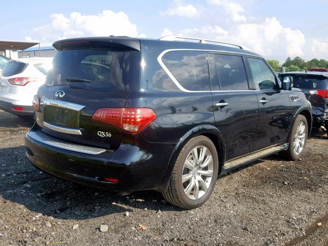 JN8AZ2NE1B9000392 - 2011 INFINITI QX56 BLACK photo 4