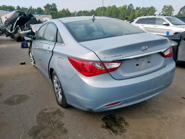 5NPEB4AC5BH093958 - 2011 HYUNDAI SONATA GLS BLUE photo 3