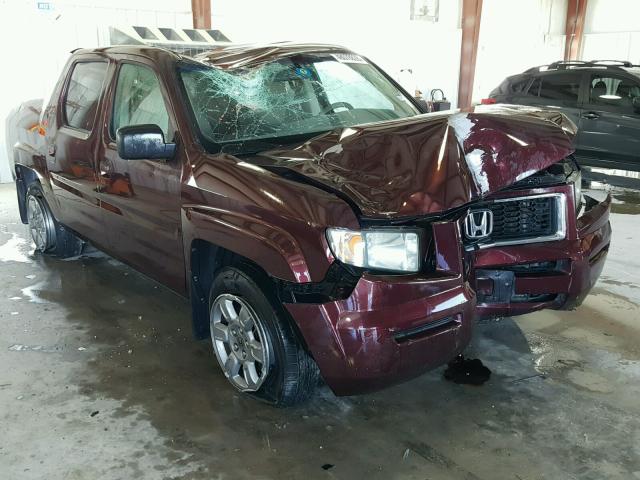 2HJYK16337H542294 - 2007 HONDA RIDGELINE MAROON photo 1