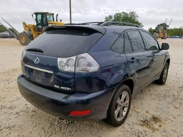 JTJGW31U060003342 - 2006 LEXUS RX 400 BLUE photo 4