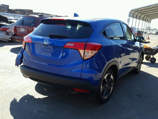 3CZRU5H53JM700399 - 2018 HONDA HR-V EX BLUE photo 4