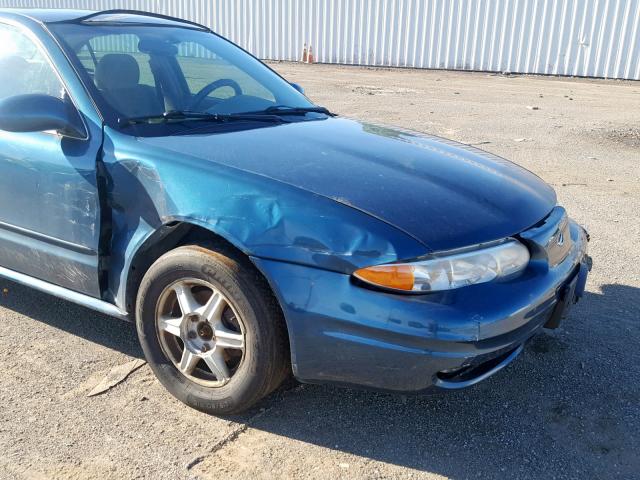 1G3NL52F22C185925 - 2002 OLDSMOBILE ALERO GL GREEN photo 9