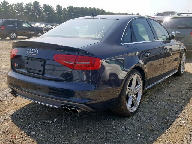 WAUKGAFL8GA007727 - 2016 AUDI S4 PRESTIG BLUE photo 4