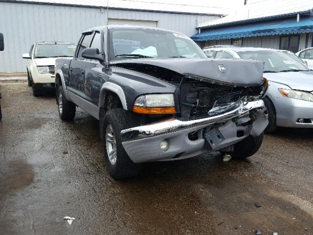 1D7HG48N94S542414 - 2004 DODGE DAKOTA QUA GRAY photo 1