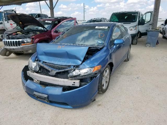 1HGFA168X7L011236 - 2007 HONDA CIVIC EX BLUE photo 2