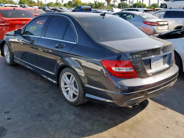 WDDGF4HBXCA643194 - 2012 MERCEDES-BENZ C 250 BLACK photo 3