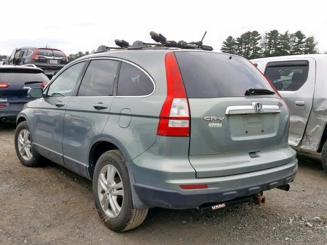 5J6RE3H7XBL004709 - 2011 HONDA CR-V EXL BLUE photo 3