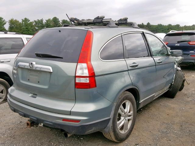 5J6RE3H7XBL004709 - 2011 HONDA CR-V EXL BLUE photo 4