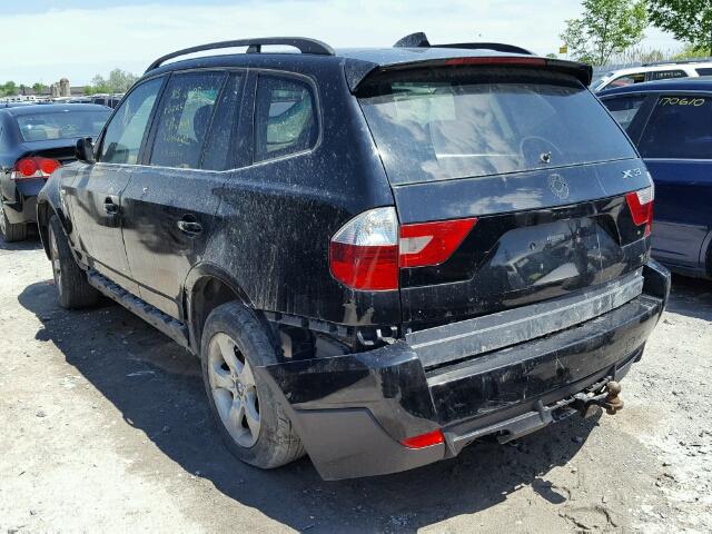 WBXPC934X7WF00477 - 2007 BMW X3 3.0SI BLACK photo 3