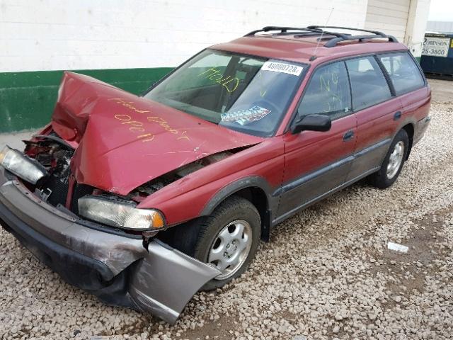 4S3BG4858T6983927 - 1996 SUBARU LEGACY OUT RED photo 2