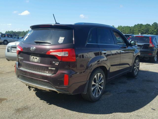 5XYKW4A78EG533712 - 2014 KIA SORENTO SX PURPLE photo 4