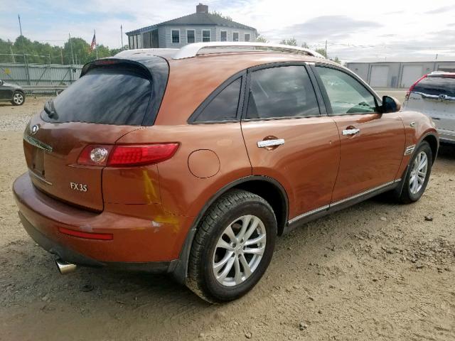 JNRAS08W84X219907 - 2004 INFINITI FX35 BROWN photo 4