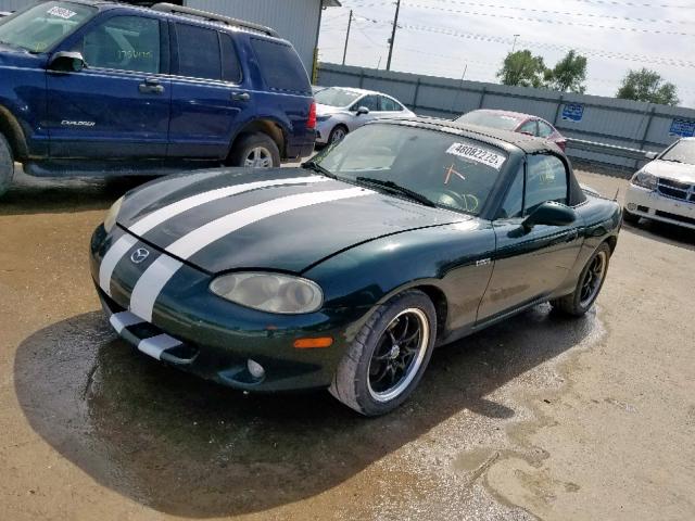 JM1NB353110201136 - 2001 MAZDA MX-5 MIATA GREEN photo 2