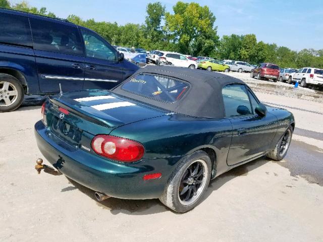 JM1NB353110201136 - 2001 MAZDA MX-5 MIATA GREEN photo 4