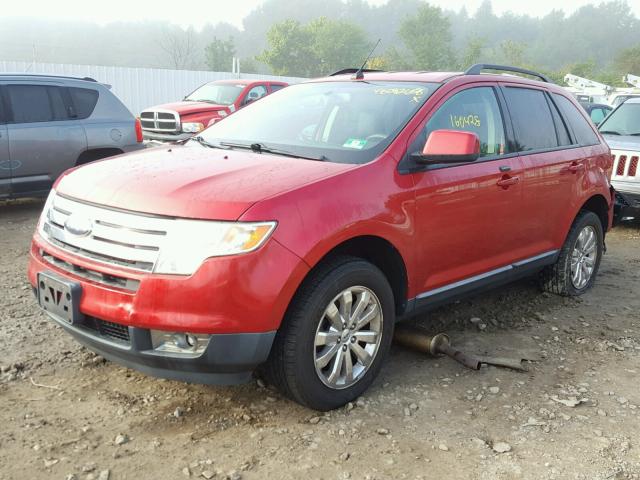 2FMDK3JC3ABB03043 - 2010 FORD EDGE SEL RED photo 2