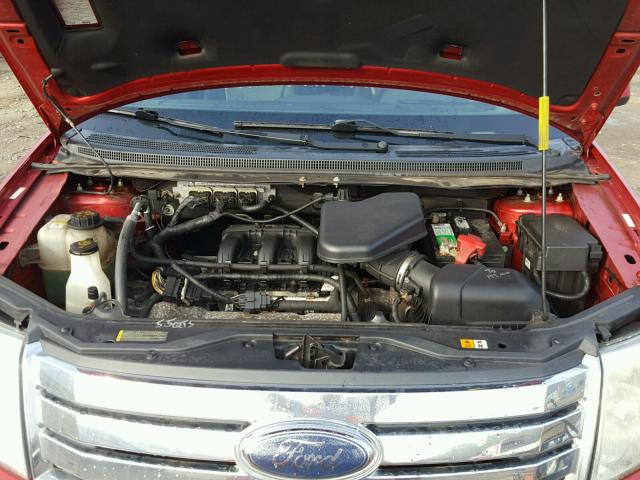 2FMDK3JC3ABB03043 - 2010 FORD EDGE SEL RED photo 7