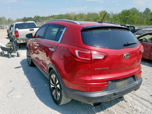 KNDPC3A6XC7213995 - 2012 KIA SPORTAGE S RED photo 3